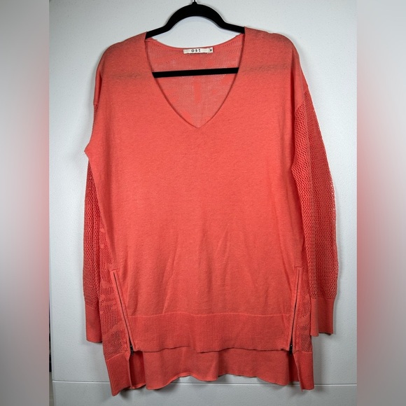Ost Sweaters - O.S.T. Luxury Brand. Melon Color Sweater. Size M. #Quiet Luxury #Linen Blend